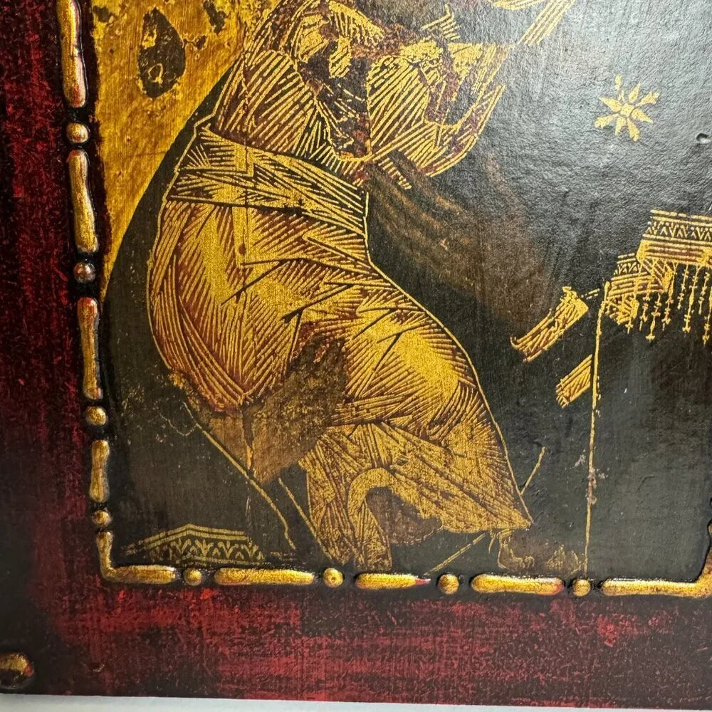 Antique Orthodox Religious Mother Of God Virgin Mary Wooden  Icon
